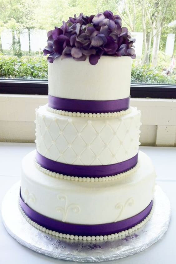 Torta viola matrimonio