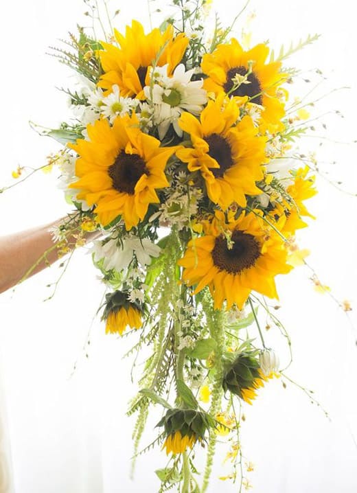 Bouquet girasoli matrimonio sposa