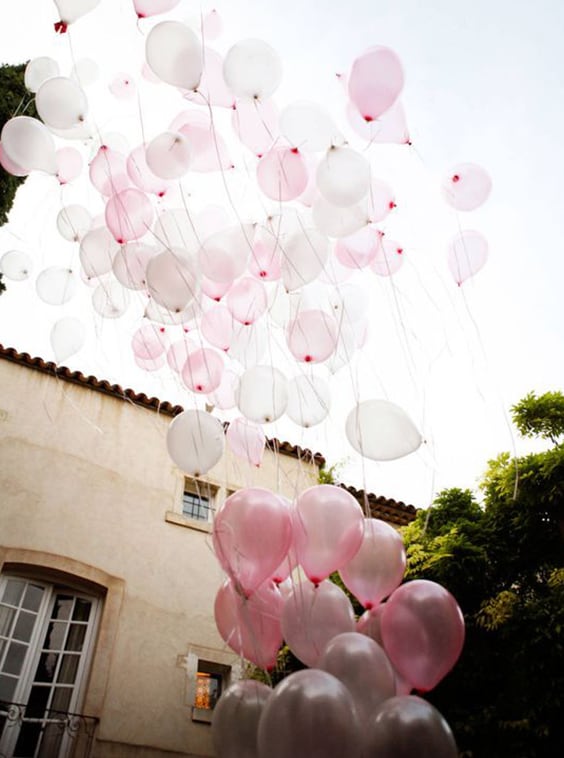 lancio palloncini matrimonio