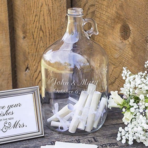 message in a bottle guestbook