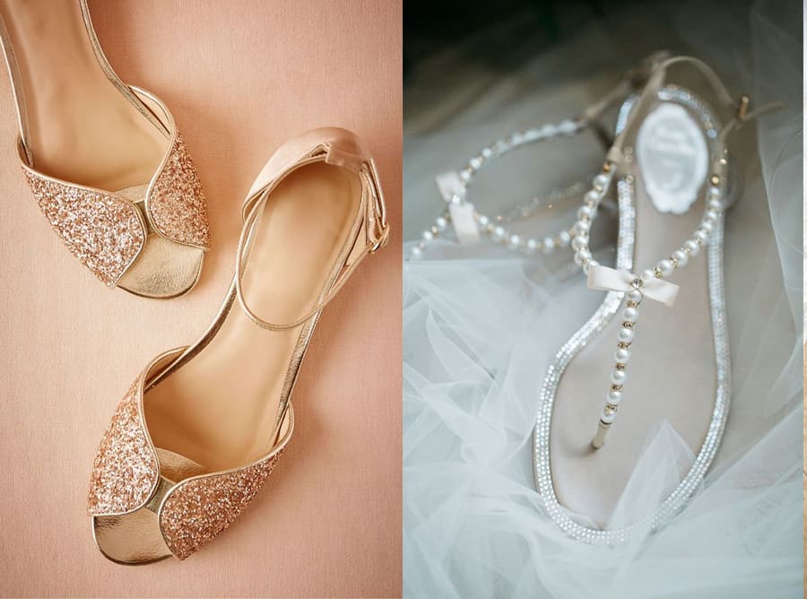 scarpe sposa basse gioiello