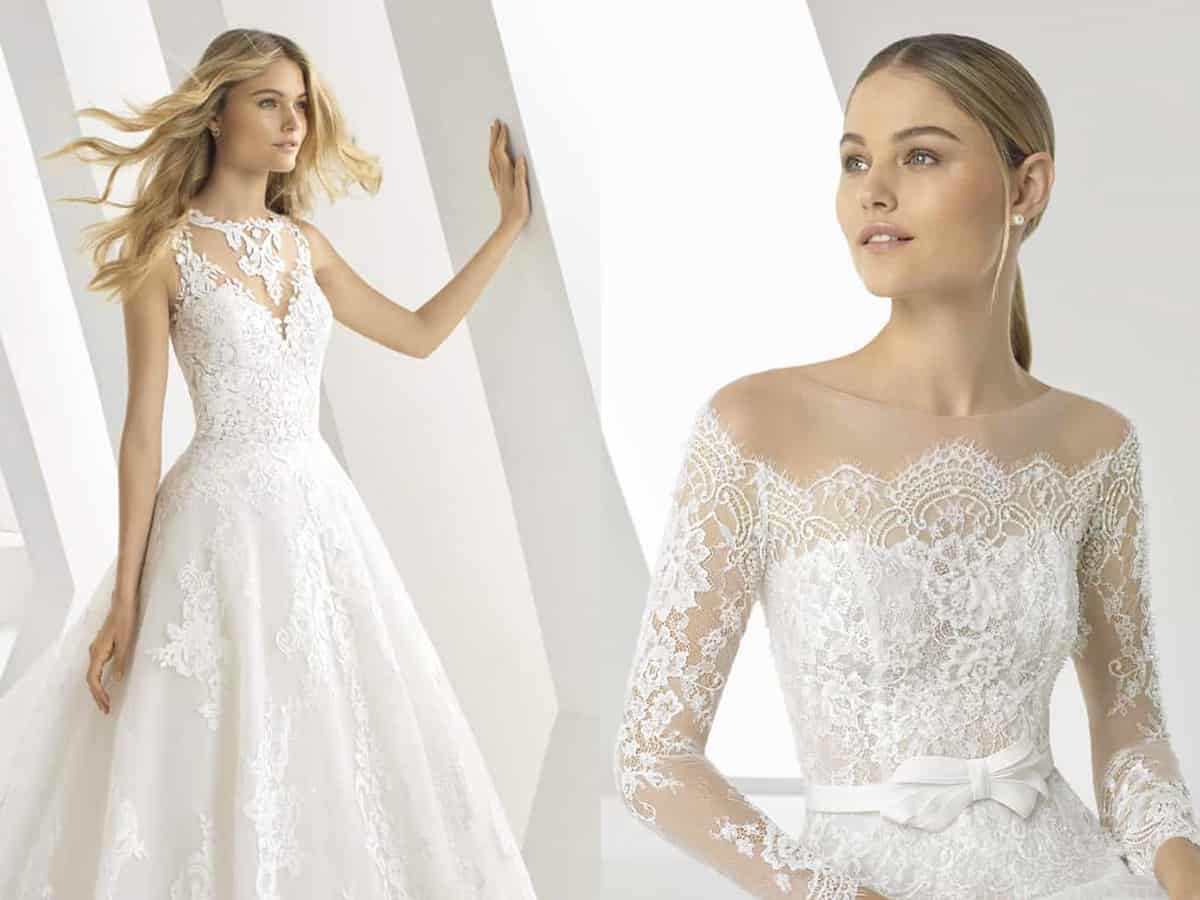 Abito da sposa con scollo a cuore Collezione Clará 2019