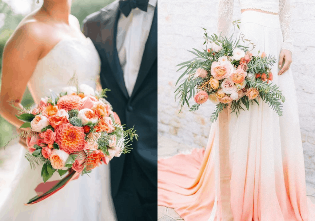 bouquet living coral colore matrimonio 2019