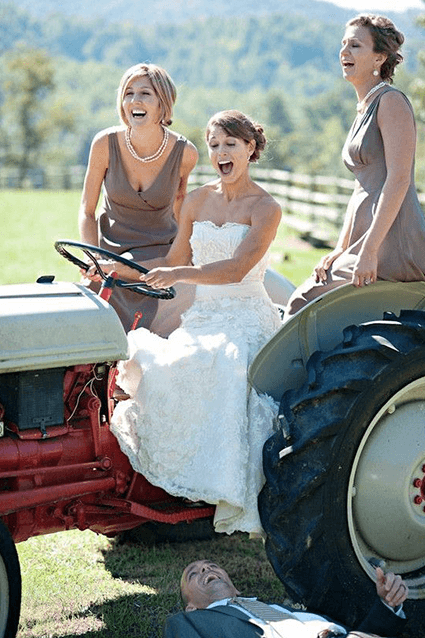 matrimonio mezzo di trasporto trattore campagna o country