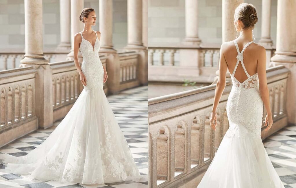 aire barcelona 2022 abito sposa sirena