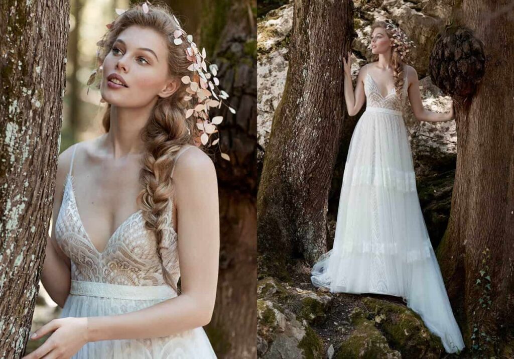 abito sposa bohèmien maison signore