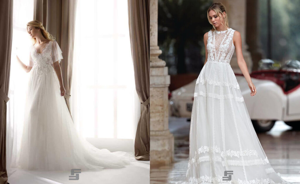 nicole spose abito sposa redingote aline boho