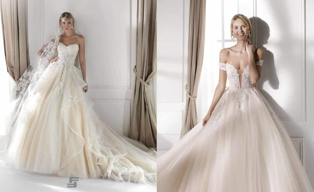 nicole spose abito sposa scollatura cuore