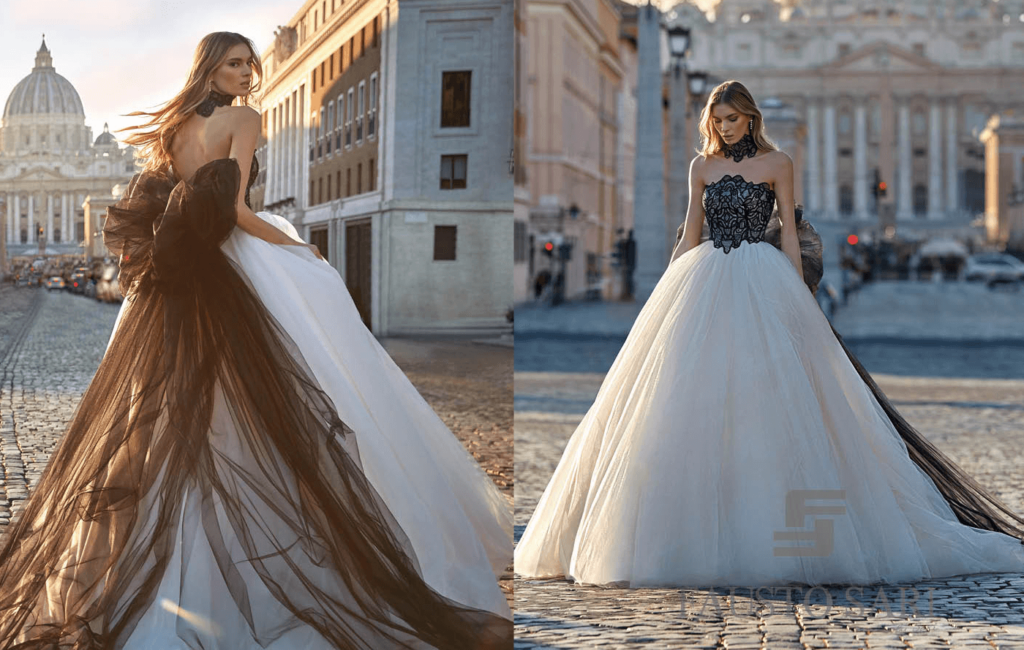 abiti da sposa 2023 colorati nicole