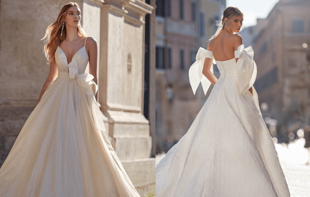 abiti da sposa nicole 2023 maxi fiocchi